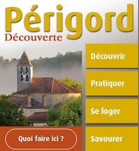 Présentation du site mobile géolocalisé de Périgord Découverte